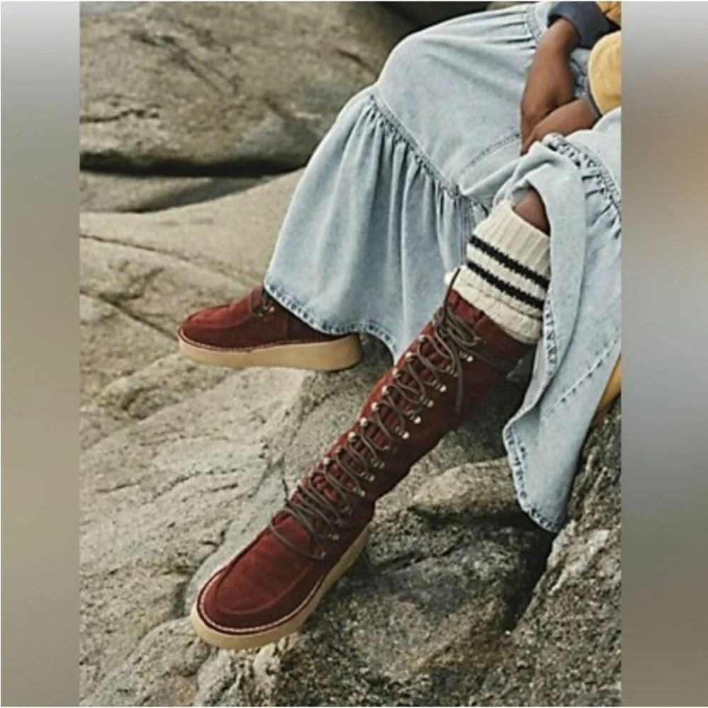 Free People Ava tall lace up boots❤️❤️❤️❤️